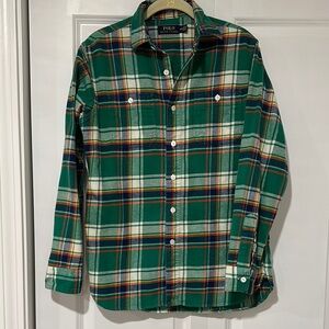 Polo by Ralph Lauren Green Plaid Men's Shirt